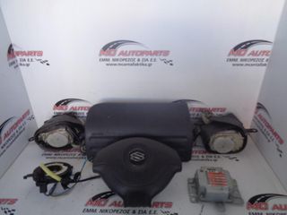 Αερόσακος Set SUZUKI IGNIS (1999-2002) οδηγού, συνοδηγού, ζώνες, ταινία, εγκέφαλος, SPORT