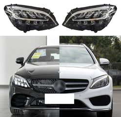 ΦΑΝΑΡΙΑ ΕΜΠΡΟΣ Mercedes C-Class Full LED Headlights W205 S205 (2019-up) LHD