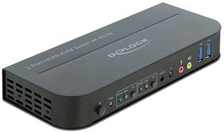 DELOCK HDMI KVM Switch USB 3.0 Audio 4K60Hz μαύρο - (11481)