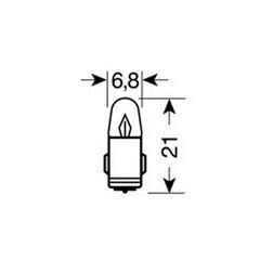 ΛΑΜΠΑ ΜΙΝΙΟΝ 12V/2W (J) BA7s