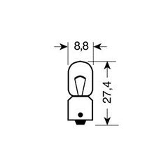 ΛΑΜΠΑΚΙΑ ΜΙΝΙΟΝ 12V T4W BA9s ΜΠΛΕ