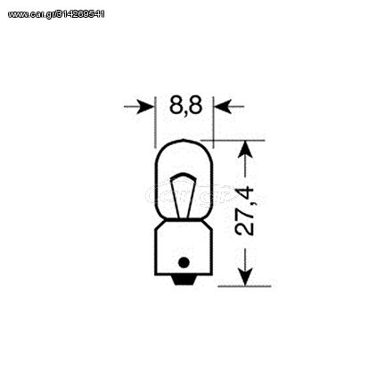 ΛΑΜΠΑΚΙΑ ΜΙΝΙΟΝ 12V T4W BA9s ΜΠΛΕ