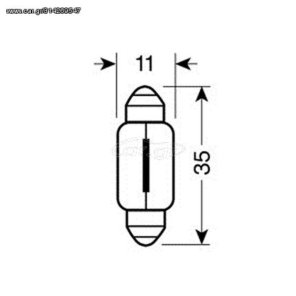 ΛΑΜΠΑΚΙΑ ΠΡΑΣΙΝΑ ΣΩΛΗΝΩΤΑ 12V/C5W 35mm