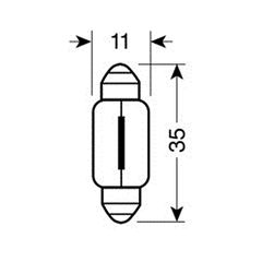 ΛΑΜΠΑΚΙΑ ΠΡΑΣΙΝΑ ΣΩΛΗΝΩΤΑ 12V/10W 35mm