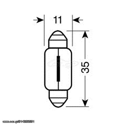 ΛΑΜΠΑΚΙΑ ΠΡΑΣΙΝΑ ΣΩΛΗΝΩΤΑ 12V/10W 35mm