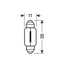 ΛΑΜΠΑΚΙΑ ΚΟΚΚΙΝΑ ΣΩΛΗΝΩΤΑ 12V/10W 35mm