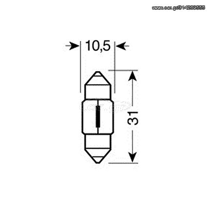 ΛΑΜΠΑΚΙΑ ΣΩΛΗΝΩΤΑ 12V/10W ΠΡΑΣΙΝΑ