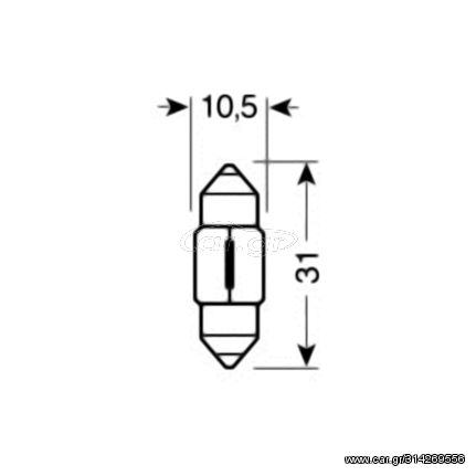 ΛΑΜΠΑΚΙΑ ΣΩΛΗΝΩΤΑ 12V/10w ΚΟΚΚΙΝΑ