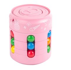 ΠΕΡΙΣΤΡΕΦΟΜΕΝΑ ΜΑΓΙΚΑ ΦΑΣΟΛΙΑ FIDGET PUZZLE - FINGER BEAD FIDGET TOY ΡΟΖ ΧΡΩΜΑ