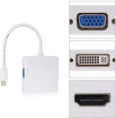 mini DisplayPort male - DVI-I/HDMI/VGA female (FTT14-015)