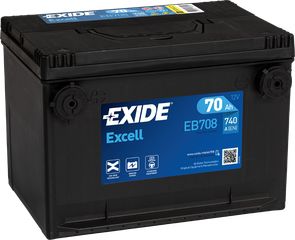 Μπαταρία Exide Excell EB708 12V Capacity 20hr  70(Ah):EN (Amps): 740EN Εκκίνησης