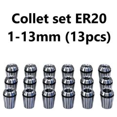 Collet set ER20 – 1-13mm (13pcs)