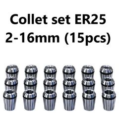Collet set ER25 – 2-16mm (15pcs)