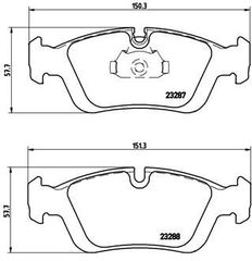 Τακάκια Σετ BMW Z3 1996 - 2003 ( E36/8 ) BREMBO P 06 024