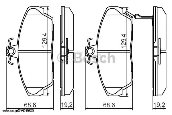 Τακάκια Σετ HONDA CIVIC 2001 - 2004 ( EP / S / U / V / M ) BOSCH 0 986 424 214