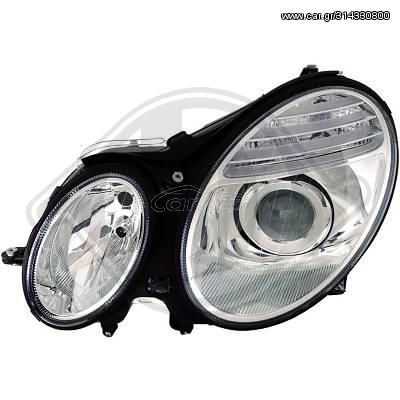 MERCEDES BENZ E CLASS W211 02-06 look FACELIFT HEADLIGHTS  XENON 