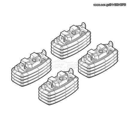 Nordrive Kit Άκρα-Πόδια για Μπάρες Ford Focus 3D/5D 2005-2011 4τμχ