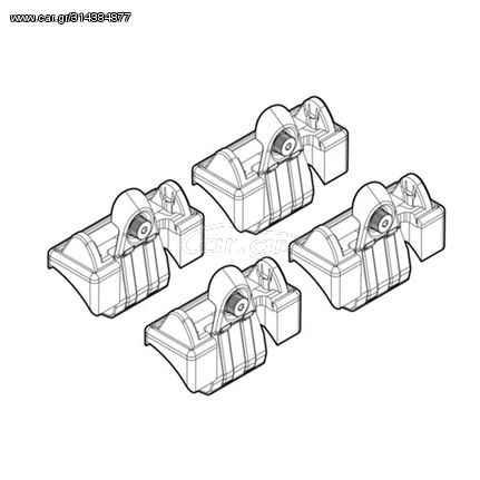 Nordrive Kit Άκρα-Πόδια για Μπάρες Audi A3 3D 2003-2012 4τμχ