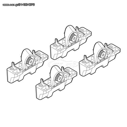 Nordrive Kit Άκρα-Πόδια για Μπάρες Honda Cr V 2002-2006