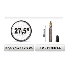 Σαμπρελα Ποδηλατου 27.5x1.75/2x25 Μεγαλη Βαλβιδα 48mm Car Commerce - 1 ΤΕΜ.
