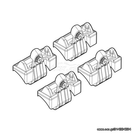 Nordrive Kit Άκρα-Πόδια για Μπάρες Vw Polo 3D/5D 2001-2009 4τμχ