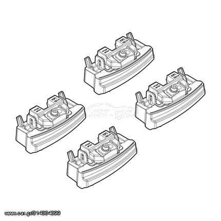 Nordrive Kit Άκρα-Πόδια για Μπάρες Bmw Σειρά 3 G20 4D 2018 4τμχ