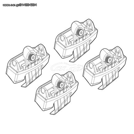 Nordrive Kit Άκρα-Πόδια για Μπάρες Kia Picanto 5d 2011