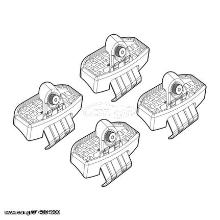 Nordrive Kit Άκρα-Πόδια για Μπάρες Nissan Micra K14 2017 4τμχ