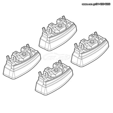 Mercedes C-KLAS 01/14> Kit Ακρα (ΠΟΔΙΑ) Για Μπαρες Nordrive