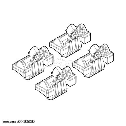 Nordrive Kit Άκρα-Πόδια για Μπάρες Vw Golf 5-6 3D/5D 4τμχ