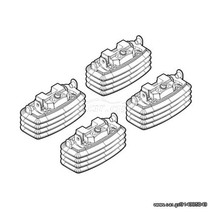 Nordrive Kit Άκρα-Πόδια για Μπάρες Bmw Σειρά 3 E46 3D/5D/Coupe 2007 4τμχ