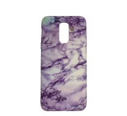 Samsung Galaxy A6 2018 Plus - Case Θήκη Σιλικόνης Marble Purple Back Cover (oem)