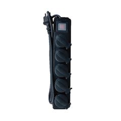 Πολύπριζο 4 θέσεων σούκο ασφαλείας με διακόπτη 16A IP44 & καλώδιο H05RR-F 3x1.5mm² 1.5m σε μαύρο χρώμα