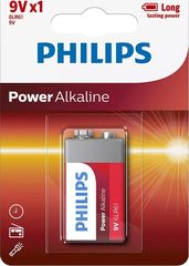 PHILIPS Power αλκαλικές μπαταρίες 6LR61P1B/10 6LR61 9V 1τμχ - (6LR61P1B-10)