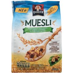 Δημητριακά Μούσλι Ολικής Άλεσης Φουντούκια Αμύγδαλα και Αποξηραμένα Φρούτα Quaker Muesli 450g