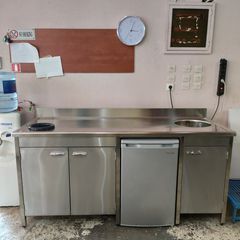 Πόστο καφέ 190*70*92 εκ, με 1γούρνα, rinser, τρύπα ακαθάρτων πόρτες και ράφι. Ποιότητα & Τιμή Stockinox-thumb-5