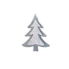Ξύλινο Χριστουγεννιάτικο στολίδι δέντρο διπλό γκρι-λευκό - Small Foot