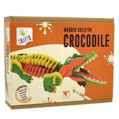 3D ξύλινη κατασκευή με μπογιές, Κροκόδειλος - Crafts