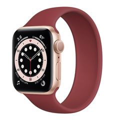 WiWU Solo Loop Series Silicone Wine Red Λουράκι Apple Watch 42/44/45/46/49mm (Size: M)