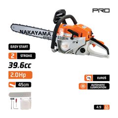 PC4610 Κλαδευτικό Αλυσοπρίονο Βενζίνης 45cm 45.6cc - ΒΕΝΖΙΝΟΚΙΝΗΤΑ - NAKAYAMA PRO (#036463)