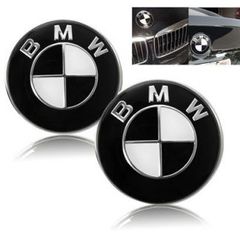 Σήμα BMW 82mm & 74mm Black White