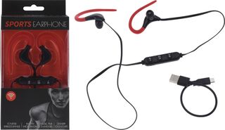 Sports Headset Bluetooth V5.0 Ασύρματα στερεοφωνικά ακουστικά κόκκινο-μαύρο S48000090 OEM