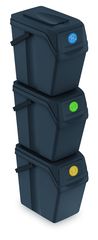 PROSPERPLAST Πλαστικοί Κάδοι Sortibox Set 3x25 lt (IKWB25S3-S433)