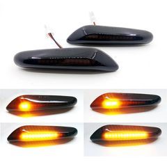 GTLED Φλας Φτερού BMW E46 E60 E61 E90 E91 Ε81 Ε87 Ε82 Ε88 E83 Ε84 E92 Ε93 Χ3 Χ1 Led Dynamic Smoke 2 Τεμάχια-thumb-1