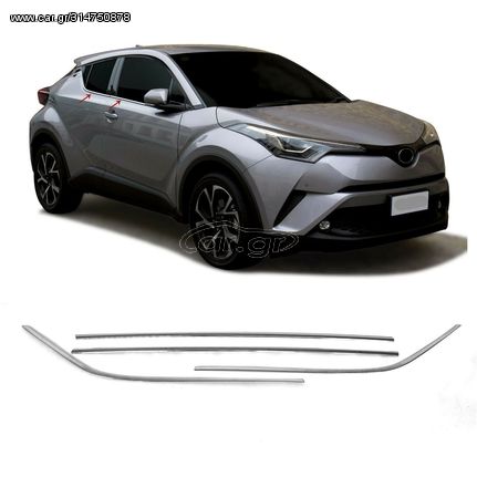 Toyota C-HR Γλυφτρες Παραθύρων Διακοσμητικά Νίκελ.