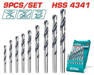 Τρυπάνια TOTAL HSS Σετ 9 Τεμαχίων ( TACSD0095 )