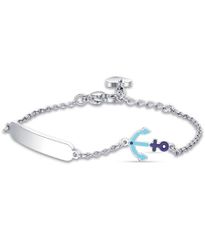 Παιδική ταυτότητα από ανοξείδωτο ατσάλι με την άγκυρα με σμάλτογια βάπτιση JB121