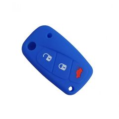 Θήκη Σιλικόνης Κλειδιού Αυτοκινήτου Fiat με 3 Κουμπιά -Μπλε