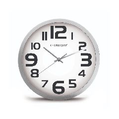Ρολόι τοίχου Zurich EHC013W διαμέτρου 25cm σε λευκό χρώμα ESPERANZA