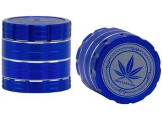 Τρίφτης καπνού AMSTERDAM 40mm 4 parts RGN-22 BLUE (αλουμίνιο) BNN15MT